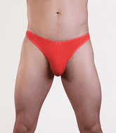 Love In Leather Plain Mens Lycra G-String L/XL - Red L XL - Jocks and G-Strings